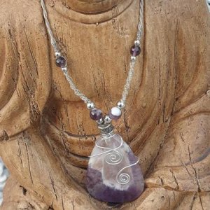 Amethyst Halskette ‚wirework‘