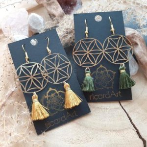 Tassel Ohrringe ‚Seed of Life‘