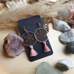 Tassel Ohrringe *SNOWFLAKE RUSTYPINK*
