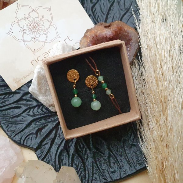 Aventurin Schmuckset *CRYSTAL HEALING* gold - Image 4