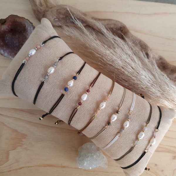 Labradorit Kristallarmband *Süßwasserperle - Image 4