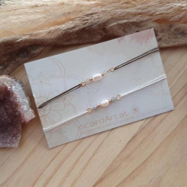 Labradorit Kristallarmband *Süßwasserperle - Image 3