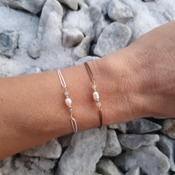 Labradorit Kristallarmband *Süßwasserperle - Image 2