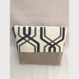 Kometiktäschchen Beige/Grün