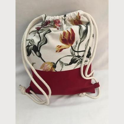 Beutel Rot/Blumen
