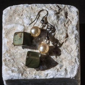 Ohrhänger Jaspiswürfel