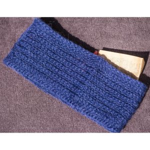 Alpaka Stirnband dunkelblau