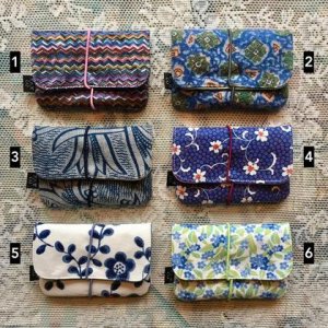 Minigeldbörse – blaue Muster