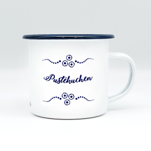 PUSTEKUCHEN – Mundart Emaille Häferl