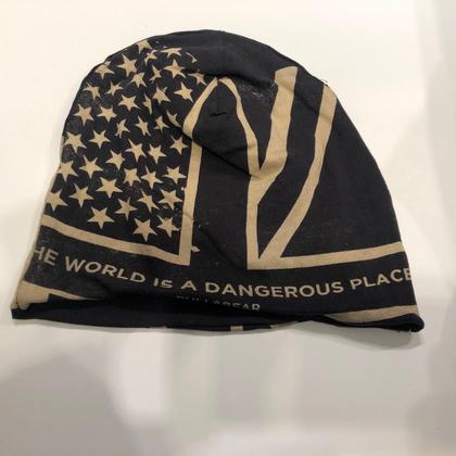 Upcycling -Beanie/Mütze - "The world is a dangerous place"