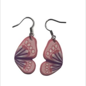 Ohrringe Schmetterlingsflügel – Rosa/Lila