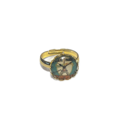 Ring - Ziffernblatt Eifelturm - Cafe Paris