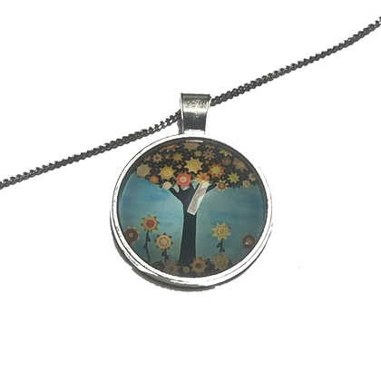 Kette - Baum mit Sonnenförmigen Blüten