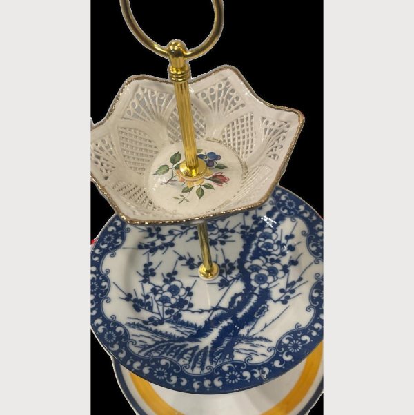Etagere "Blau/Gelb geblümt" - Image 2