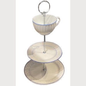 Etagere Blauer Rand