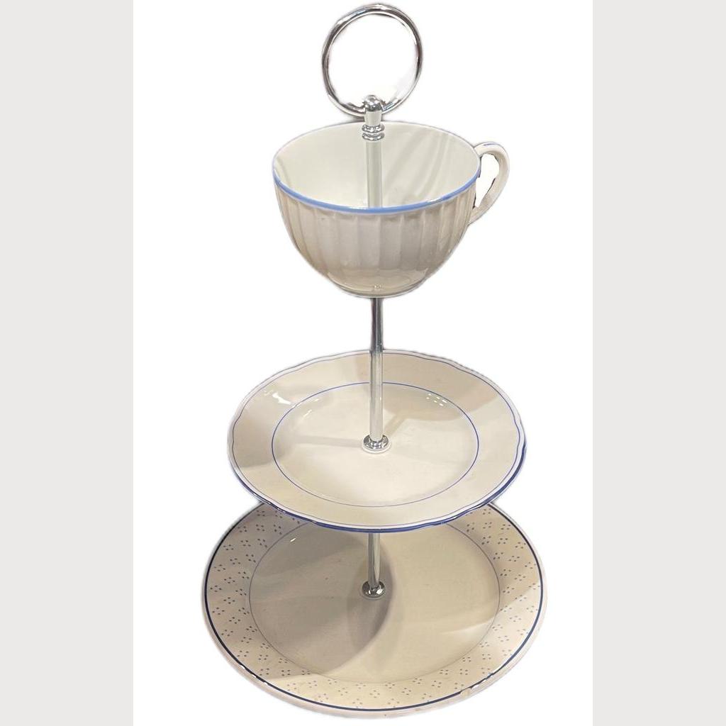 Etagere Blauer Rand