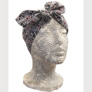 Haarband Sugar Skull Grau