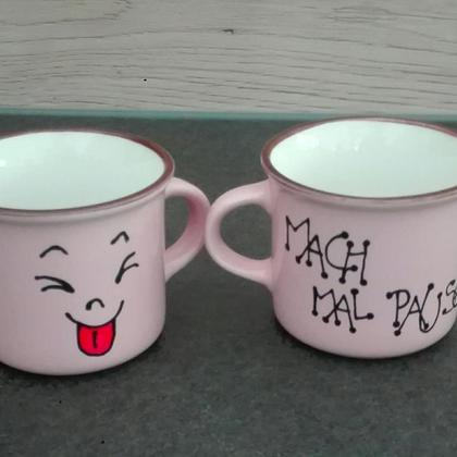 Espressobecher "Pause" rosa