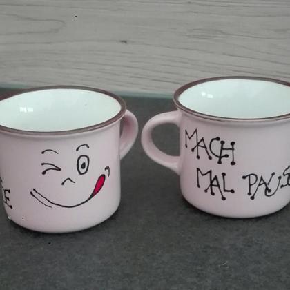Espressobecher "Pause" rosa