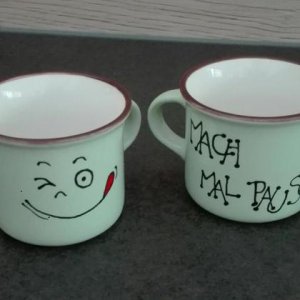 Espressobecher „Pause“ hellgrün, Design 2