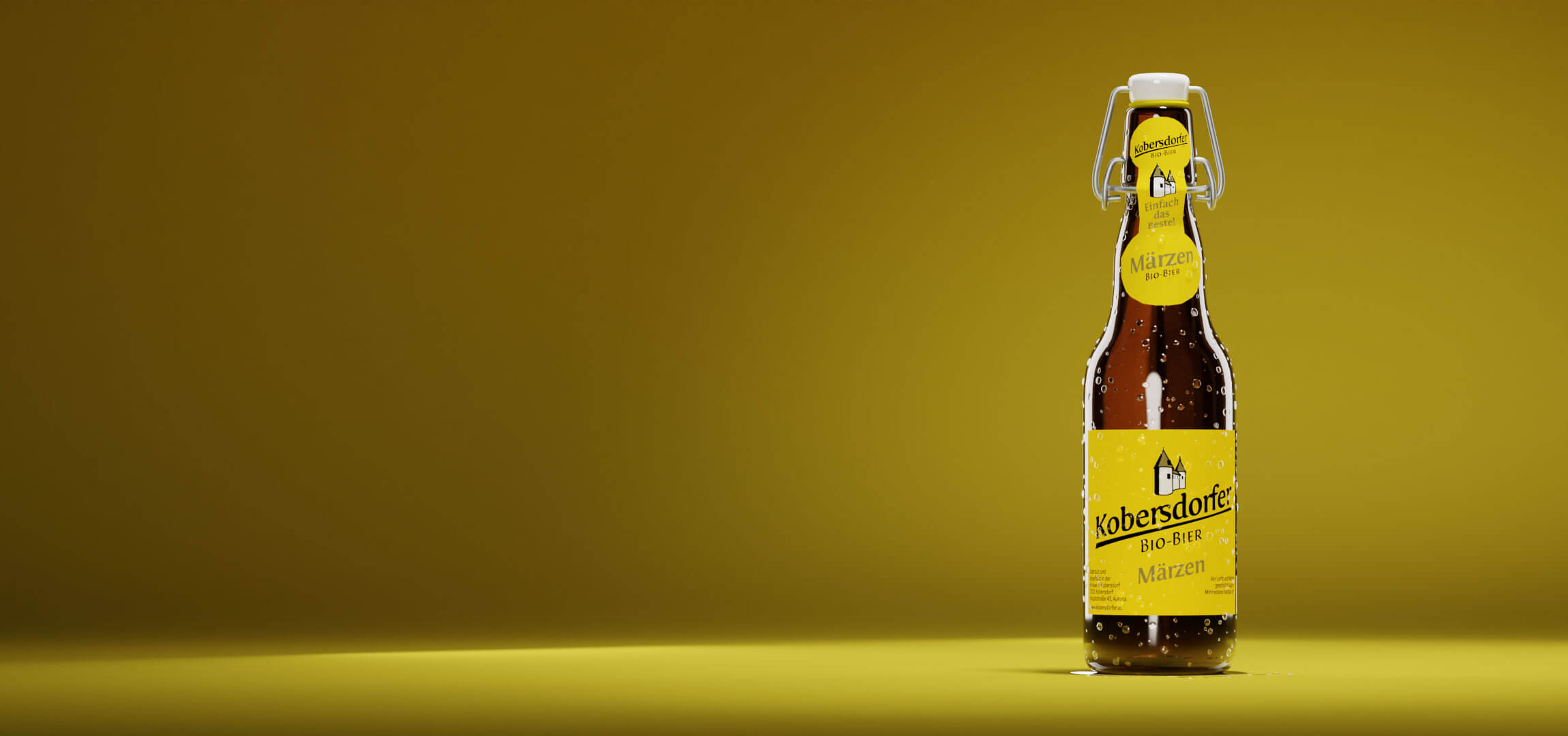 Eine Flasche von Kobersdorfer Märzenbier